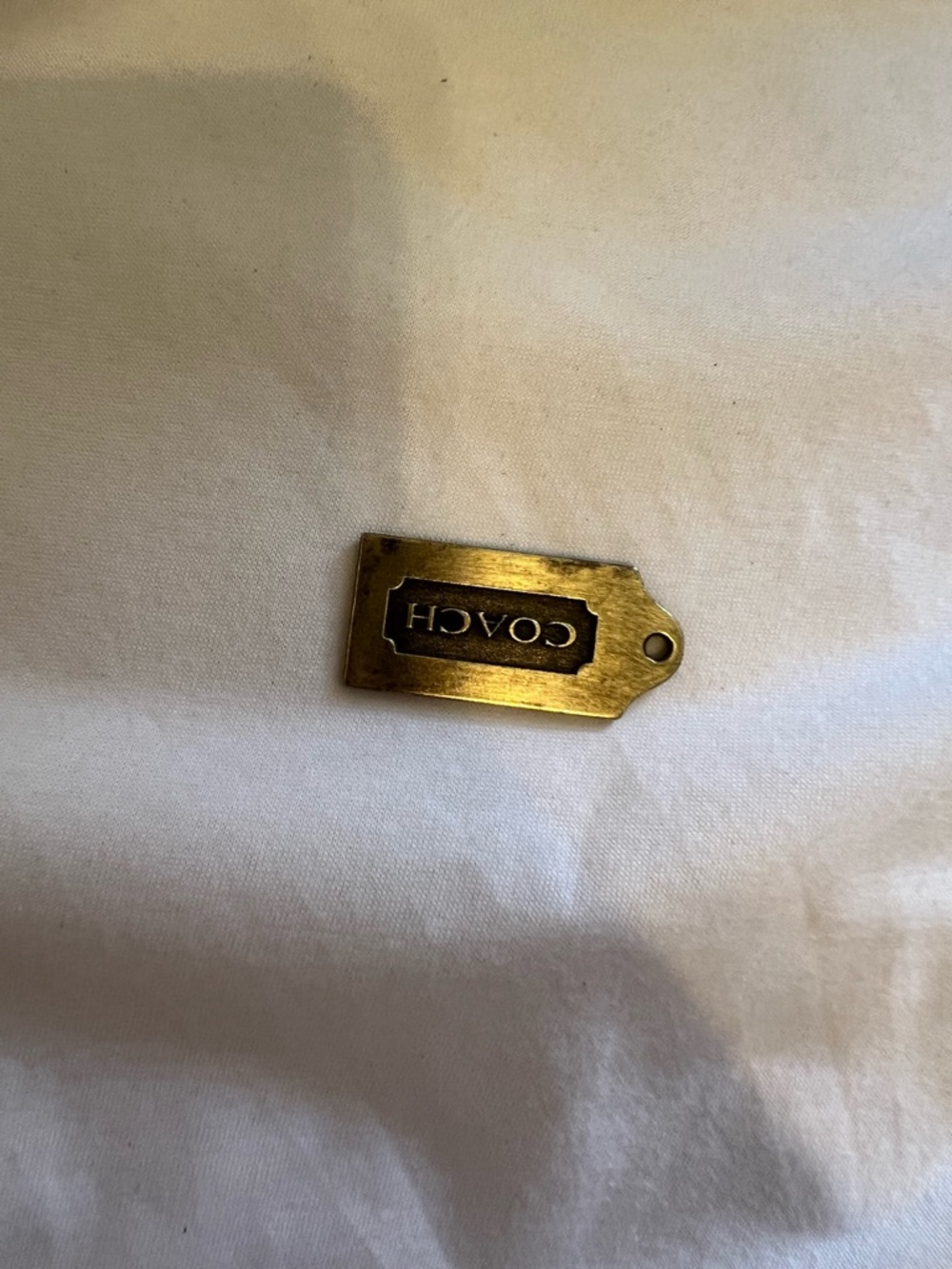 Vintage Coach Brass Metal Replacement Hangtag / Bag Charm